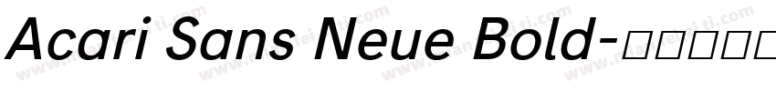 Acari Sans Neue Bold字体转换
